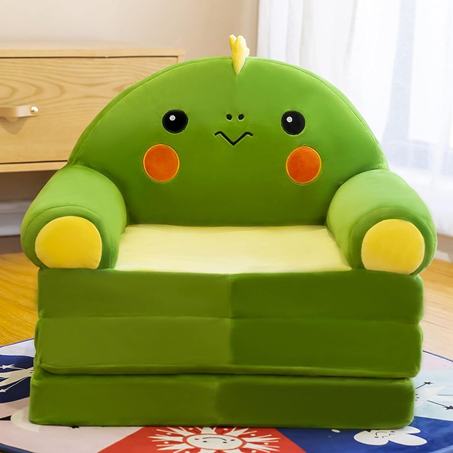 キッズソファー ベビーチェア クリエイティブ 動物柄 ふわふわ 折りたたみ キッズベッド おもしろい 柔らかい クッション チェアパッド コンフォート 子供 座れる フローリング リラックス 耐久性