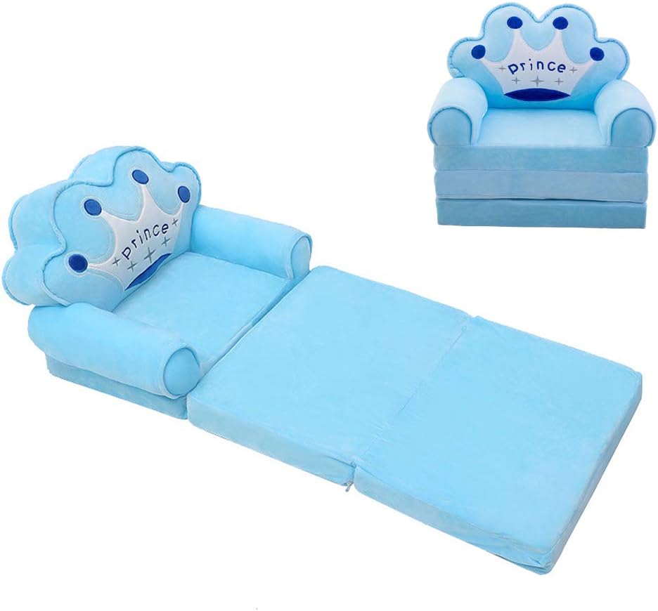 【25%OFFクーポン】ベビーソファ 用ソファー 2way 折りたたみ 洗えるカバー 座椅子 出産祝い 高弾力 キッズソファーベッド プレゼント 三つ折り ブルー