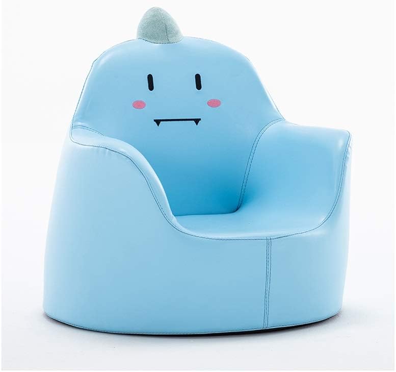 子供用ソファ キッズソファー フットスツールソファスツール子供ソファベビー学習シートレザーアート安全落下防止 (Color : Blue Size : B)
