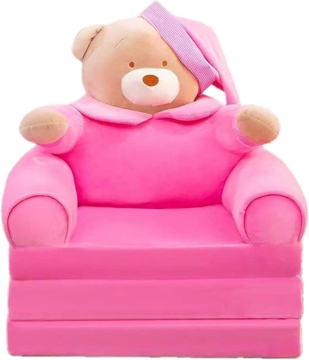 【25%OFFクーポン】ベビーソファー 折り畳み式 子供用 ソファー ふわふわ 動物 可愛い 座椅子 軽量 キッズソファーベッド 座布団 洗える 背もたれ 手すり付 気持ちいい 赤ちゃん プレゼント 出産祝い ピンクB40x