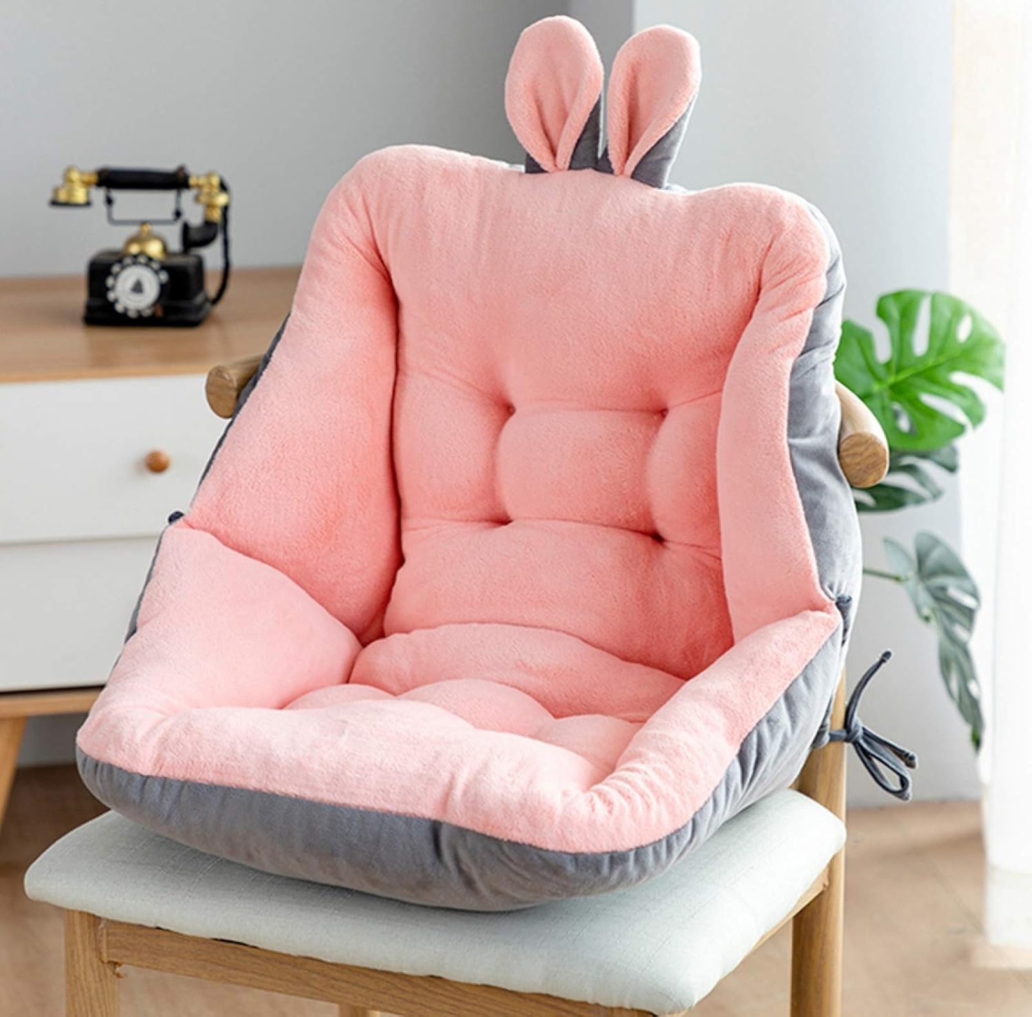 【全店通用25%OFFクーポン】背もたれクッション うさぎ 座布団 ふわふわ チェアクッション 椅子 クッション もふもふ 低反発 フロアチェア 一人掛け ピンク 防滑 冷え対策 座椅子 可愛いコンパクト 癒し系 座面クッショ|大森麗萱