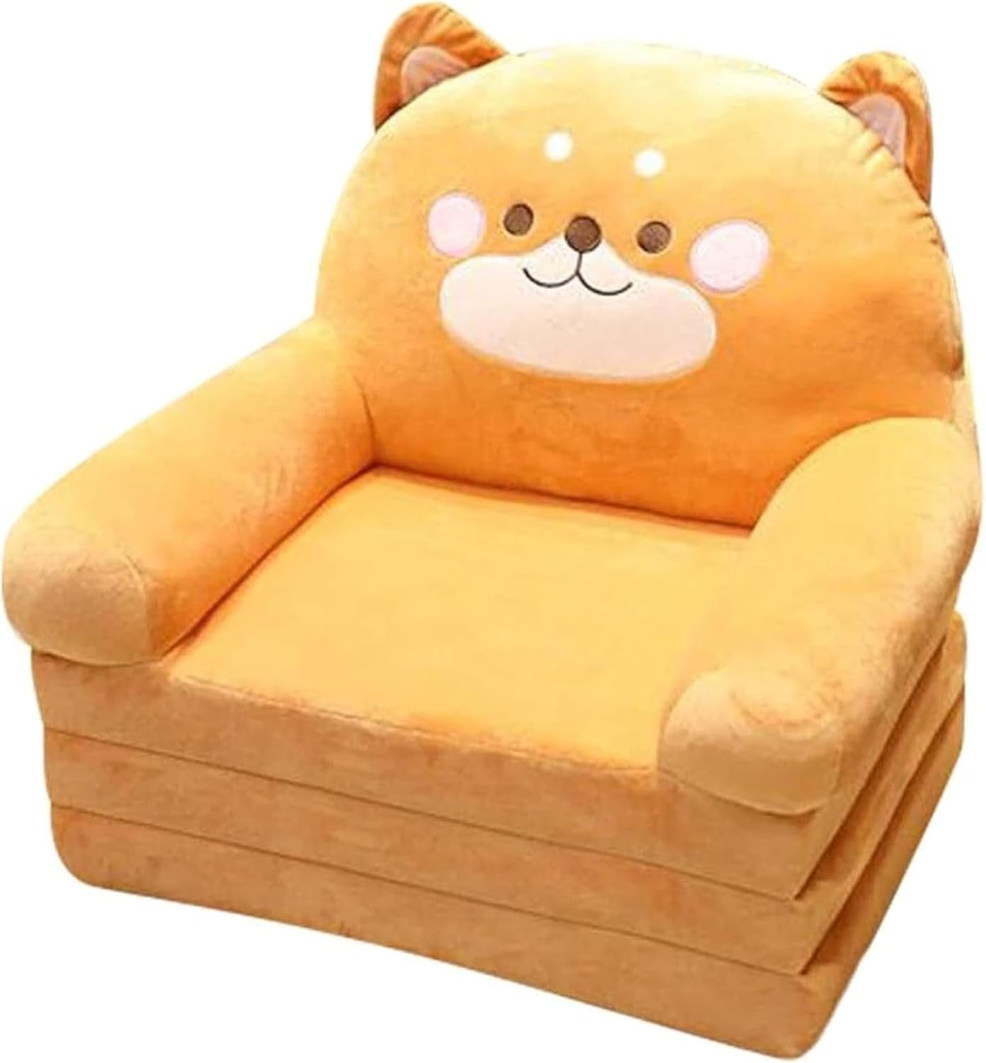 【25%OFFクーポン】子供用 ソファー ベビーソファー 動物 折りたたみ式 ふわふわ 軽量 キッズソファーベッド 手すり付 座布団 洗える 背もたれ 気持ちいい 女の子 男の子 赤ちゃん 出産祝い プレゼント オレンジ 柴