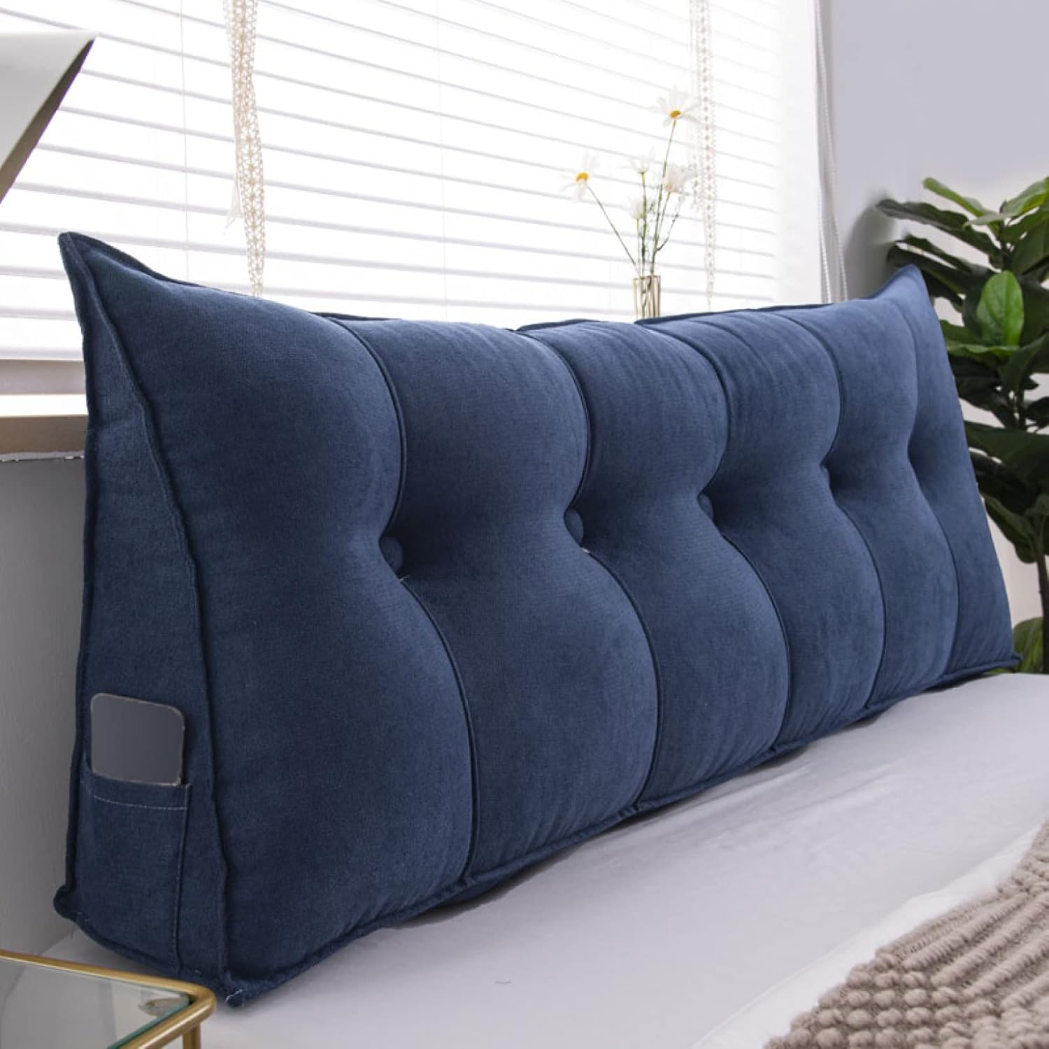 【全店通用25%OFFクーポン】ロング 背もたれクッション ヘッドボードクッション 150*50*20cm リラックス 背もたれ付きクッション 柔軟性 北欧 うつぶせ寝クッション 読書用 ゴロ寝 贈り物 三角形ウェッジ枕 腰部|大森麗萱