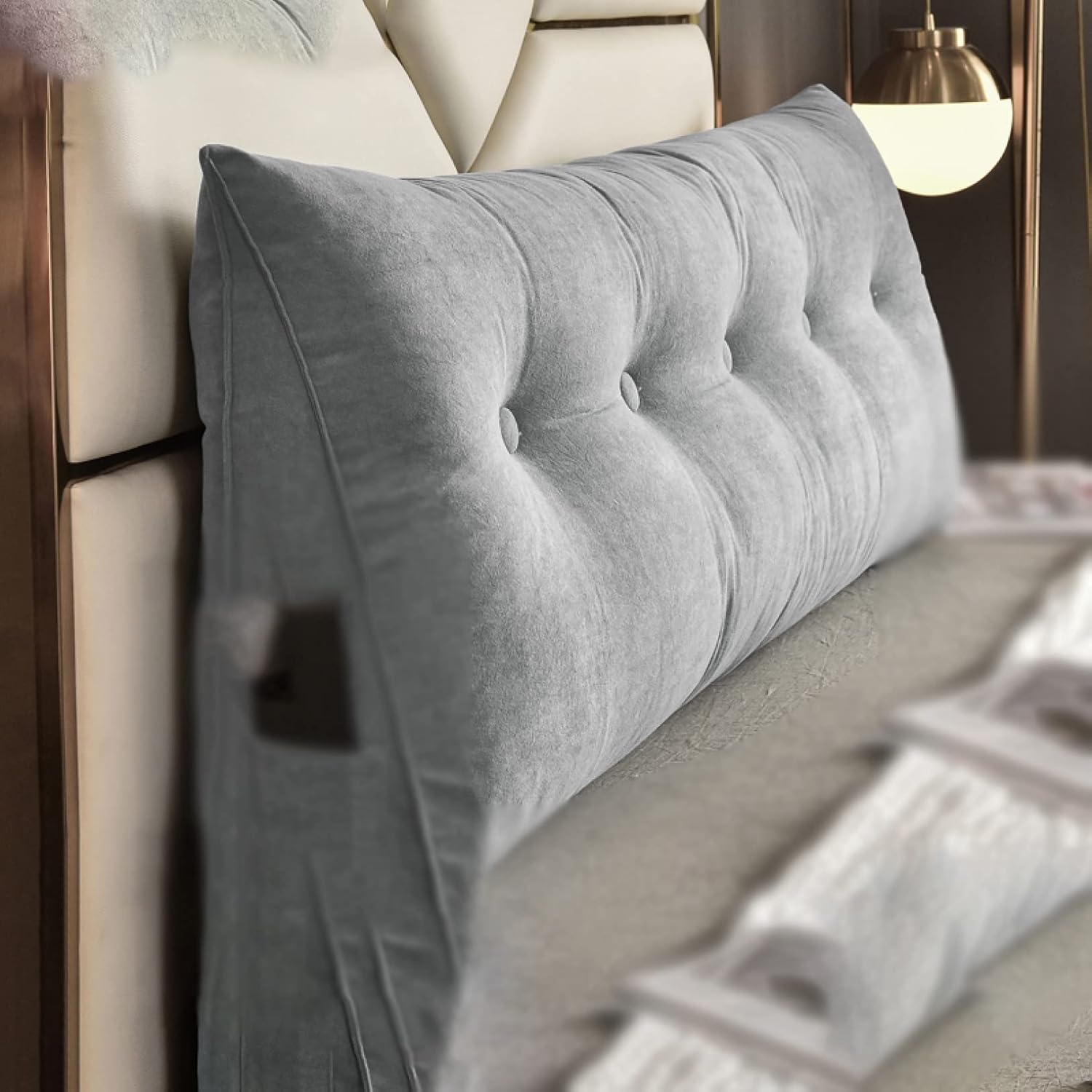 【全店通用25%OFFクーポン】背もたれ グレー クッション 150*50*20cm 三角クッション ベッド 大きい 雑貨 カラー 三角枕 クッション背もたれ 座椅子 背もたれクッション 三角読書用クッション 三角クッション|大森麗萱