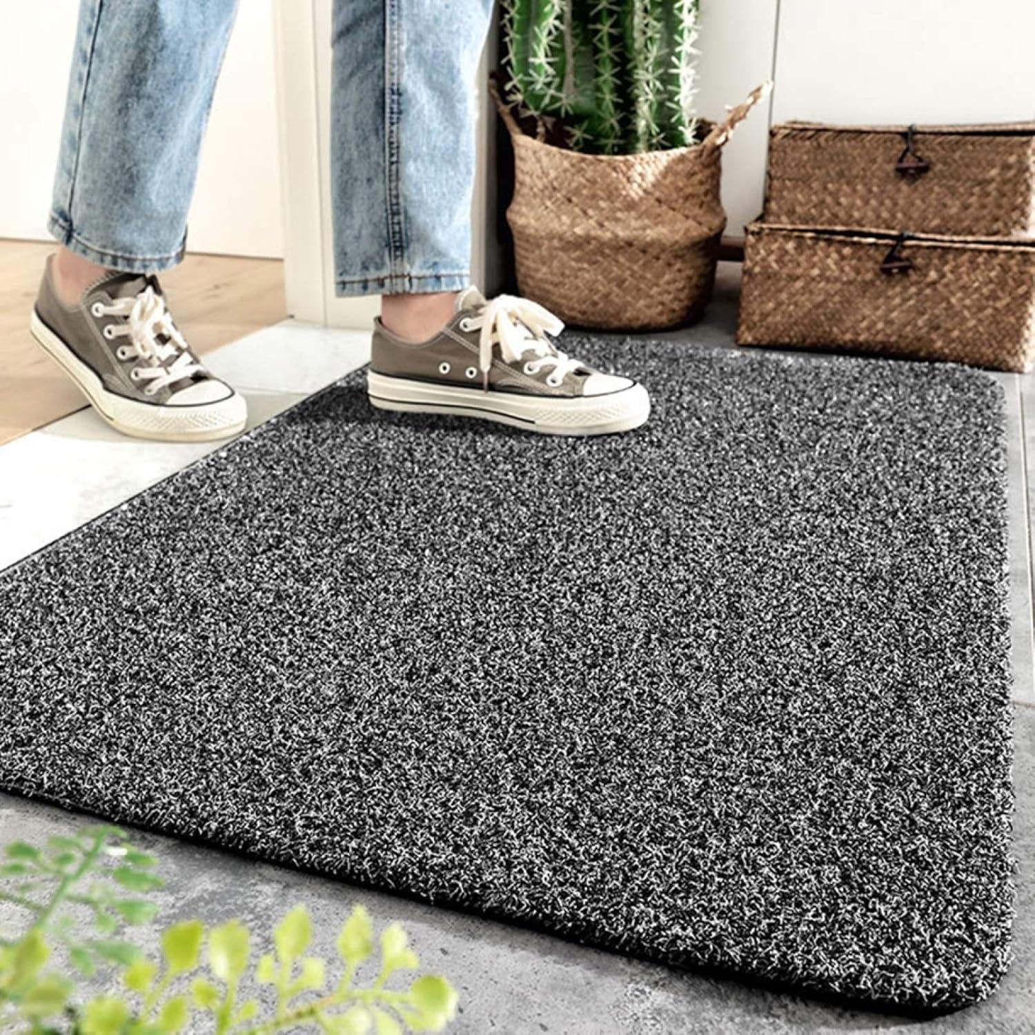 【25%OFFクーポン】玄関マット 泥落としマット ドアマット 屋外 玄関マット 57*87cm エントランスマット 耐摩耗性マット 洗える 屋内 屋外 業務用 家庭用 滑り止め付き WELCOMEマット ウェルカムマット