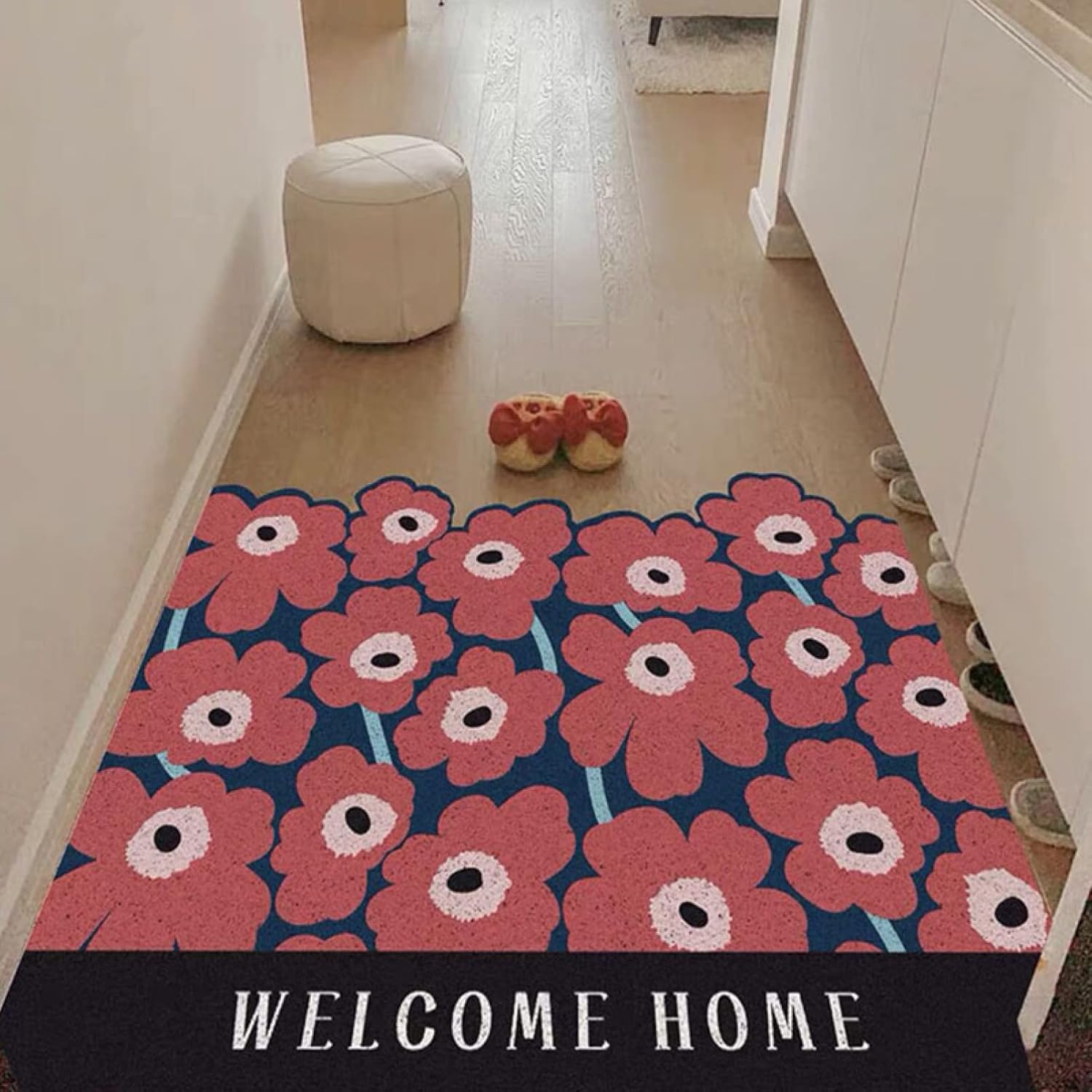 玄関マット 足ふきマット ドアマット カーペット 屋外 屋内 エントランスマット 60*90cm キッチンマット キッチン バスルーム スタイル 滑り止め おしゃれ お花 泥落としマット 防カビ 抗菌