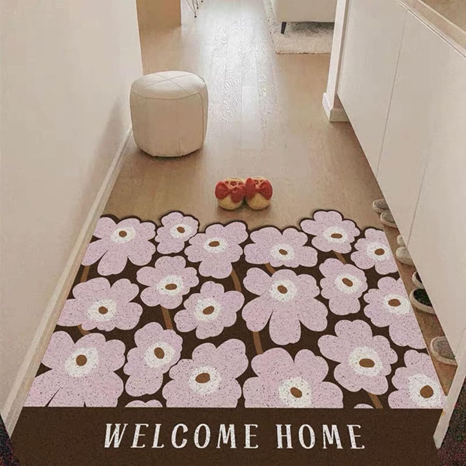 大判 泥落としマット 屋外 玄関マット 80*120cm 屋内 洗える 花模様 泥落とし 業務用 赤 家庭用 滑り止め ドアマット 足ふきマット 大判 雨 雪 オールシーズン スタイル フロアマット