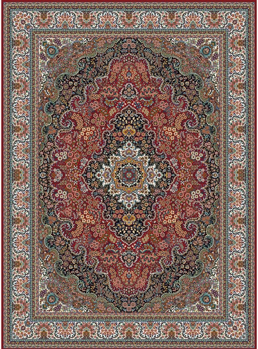 【20%OFFクーポン】80*120cm 140cm ラグマット リーフ柄 トルコ 製 絨毯風 センターラグ ペルシャ柄 ウィルトン織り柄 グリーン レッド タイプ43 緑 赤 ヨーロピアン ラグ マット カーペット ラグマ|大森麗萱