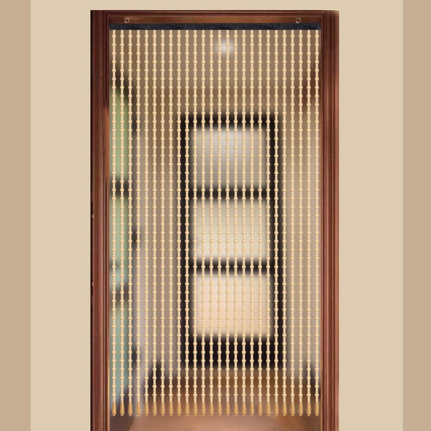 楽天市場】珠のれん 39連 巾85×丈120cm おしゃれ 玉のれん 木珠 和