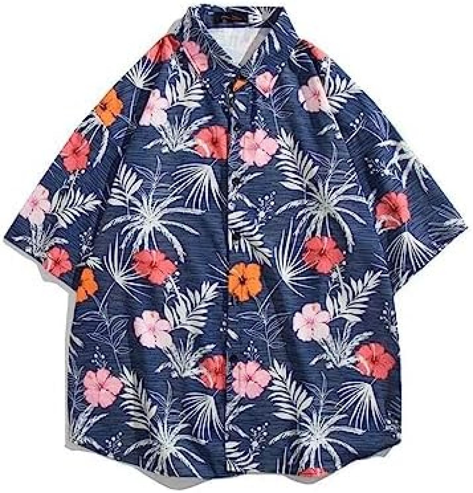 【今日このごろ制限事項、超買得30％OFF引き換え証、2度潮合い皆無】アロハシャツ ハワイアンプルオーバー 花柄プルオーバー 砂浜プルオーバー メンズ 半袖 夏 M～3XL 開襟 折り襟 今めかしい アロハ州風 薄っぺら 軽さ 好いたらしい ゆったり 海水浴 通気 夏服 お部屋着 旅する たまり場
