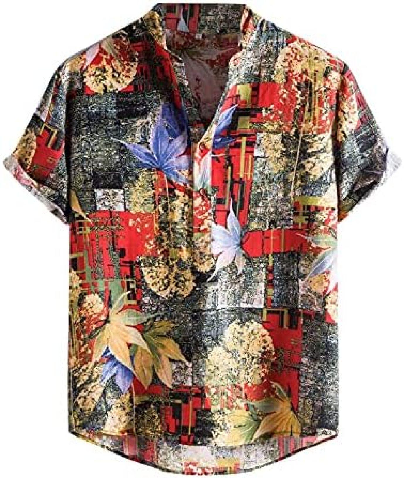 夏服 アロハシャツ メンズ 開襟シャツ 半袖 花柄シャツ ビーチシャツ ハワイ風 夏祭り 総柄 プリントシャツ UVカット 半袖シャツ