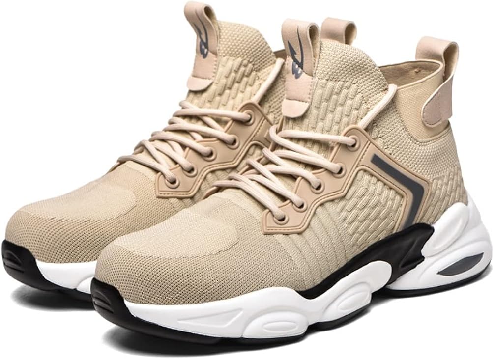 【今日このごろ制限事項、超買得30％OFF引き換え証、2度潮合い皆無】編み物原料品もの柔らかやり方靴一体型セーフティーシューズ安全性のある靴メンズたわい無い大きさ気が大きい大きさ通人となり高手向かい座布団性歩き分かりやすい疲れにくいレースアップラウンドトゥかん高い幅ひろいつま先保護すること先芯入り口・入口