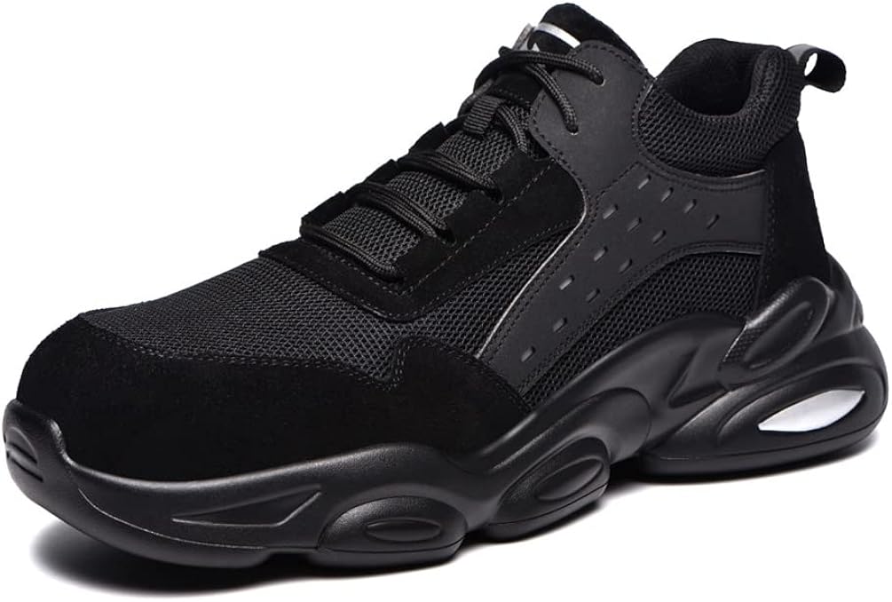 【今日このごろ制限事項、超買得30％OFF引き換え証、2度潮合い皆無】スニーカースポーツシューズ安全性のある靴メンズ気が大きい大きさ異原料品スエードメッシュレースアップクッション性やり方用つま先保護すること先芯入り口・入口刺し通し押しとどめる踏み抜き押しとどめるワーキング御役目心地よいオシャレたわい無い大きさ