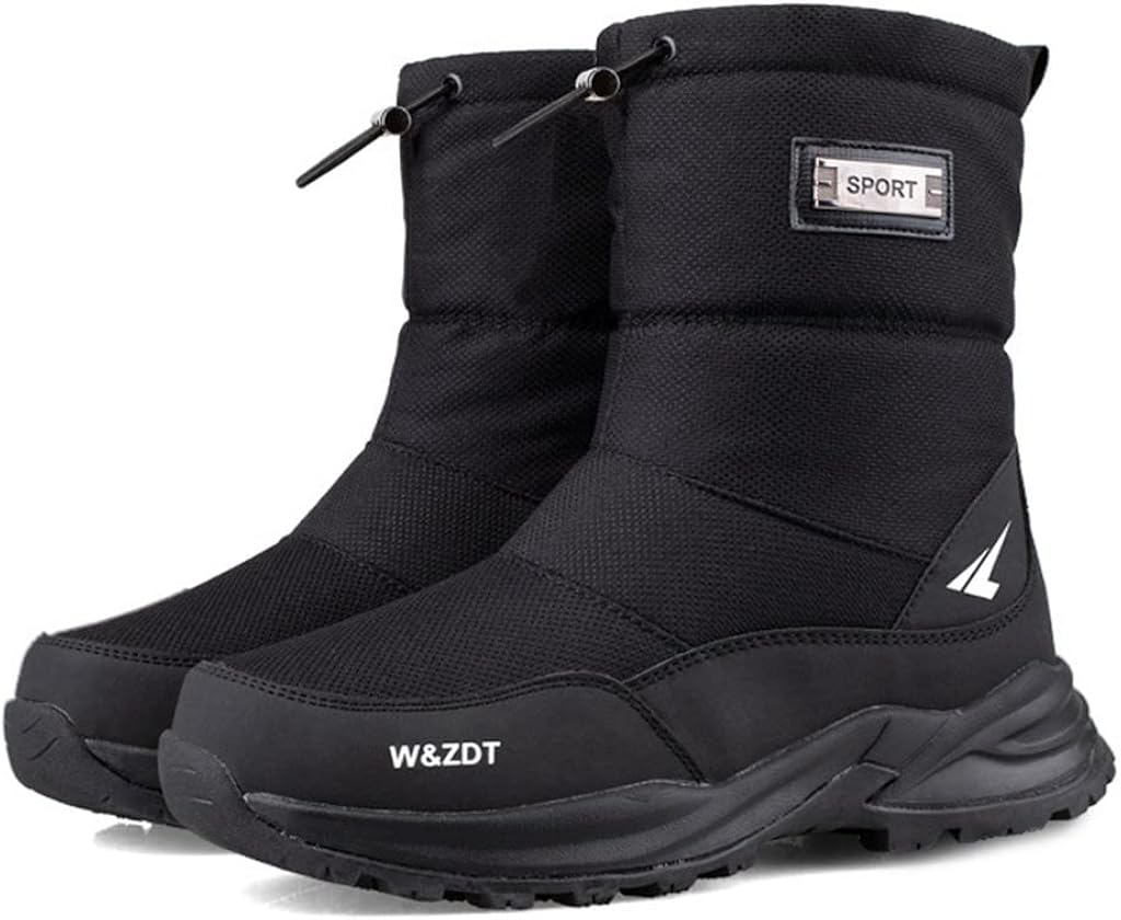 【今日このごろ制限事項、超買得30％OFFクーポン券、2度汐どき皆無】撥水スノーブーツ雪の日ウィンターシューズ生あたたかいメンズサイドジッパージップアップミドルブーツミッドカットボア付き添い人厚ボアふわもこボリューミー厚底座蒲団性ラウンドトゥ幅ひろい甲走ったアウトドア