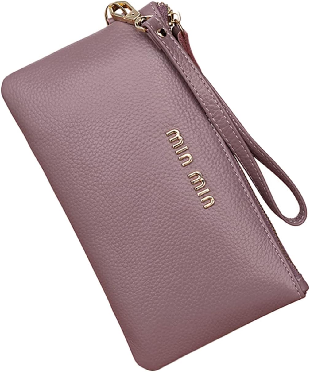 【全店通用25％OFFクーポン】マネークリップ レディース 本革 シュリンクレザー ロングウォレット ファスナー長財布 無地 シンプル 柔らかい 薄い 軽量 コンパクト 薄型 ラウンドジップウォレット 通帳ケース 多機能 スマ｜大森麗萱