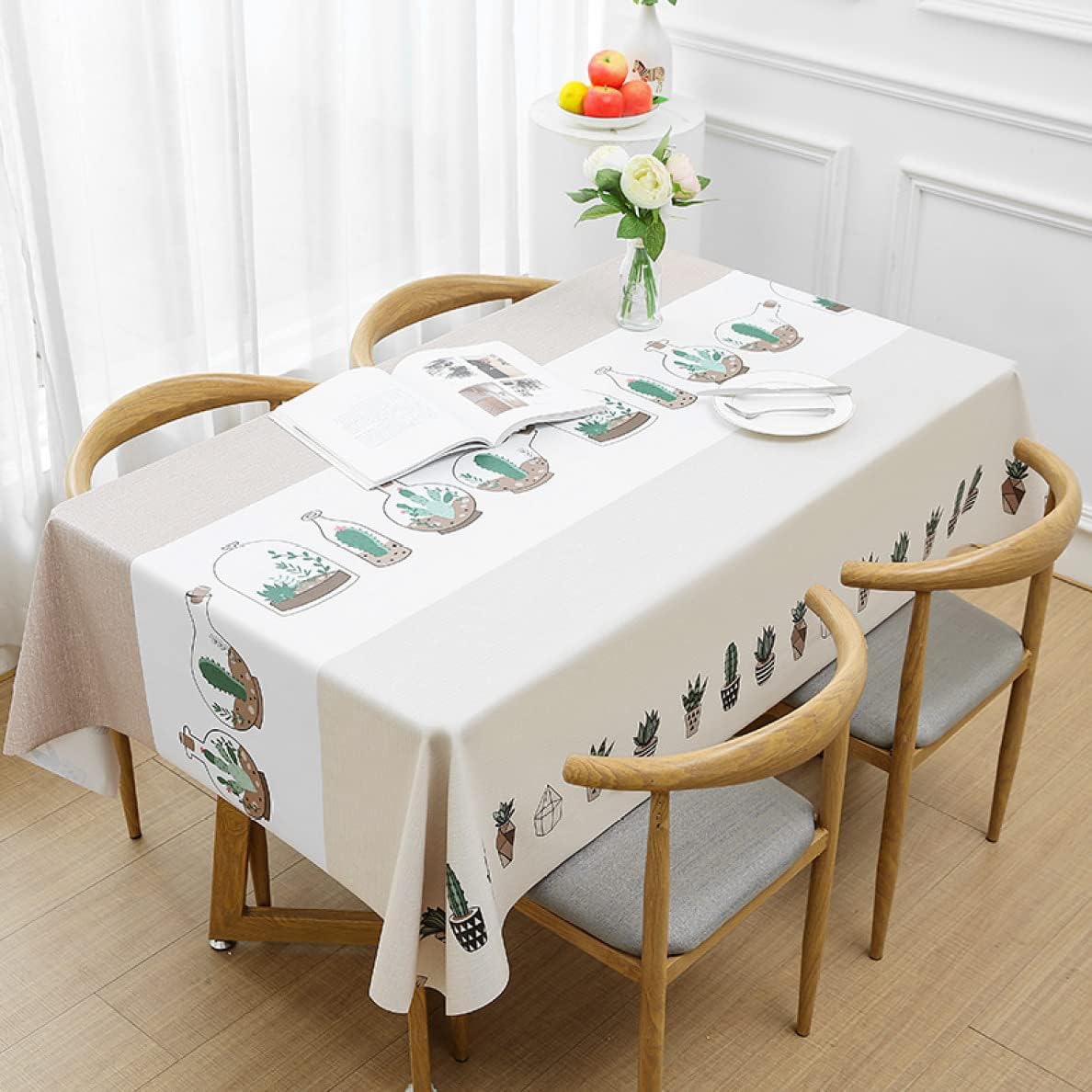 テーブルクロス 北欧 長方形 テーブルカバー PVC製 撥水 おしゃれ 防水 防油 食卓カバー テーブルマット 耐用 汚れ防止 多用途 業務用 137*80cm 家庭用 テーブルカバー (チェック柄)