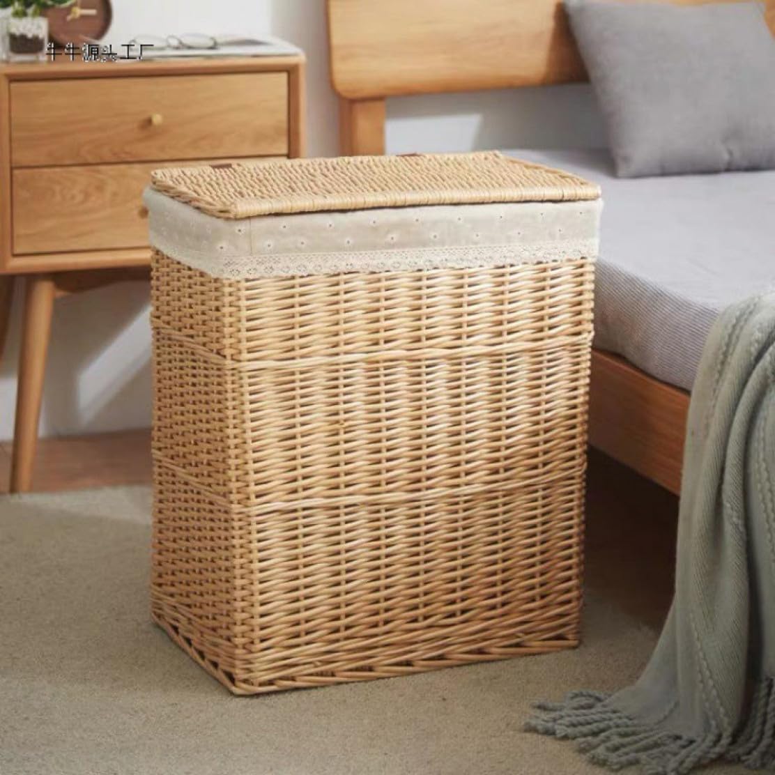 楽天市場】ランドリーバスケット 籐製 ラタン バスケット かご ワゴン