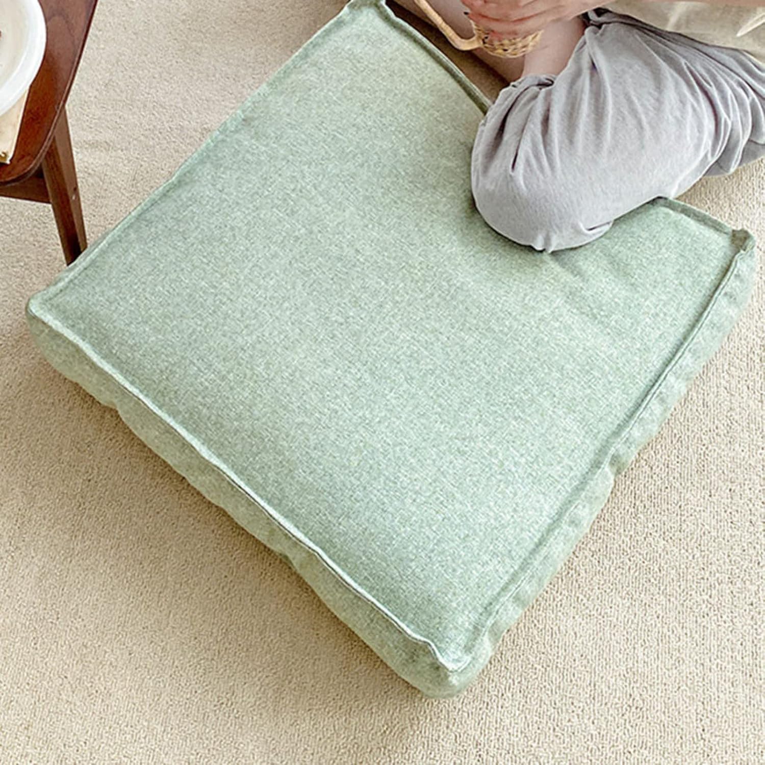 【25％OFFクーポン】座布団 長方形 50*50cm*2 無地 クッション 座布団 おしゃれ 分厚い 型崩れしない 大きめ 座り心地いい クッション やさしい座り心地 オフィスワーク フロアクッション 在宅勤務 椅子用クッ