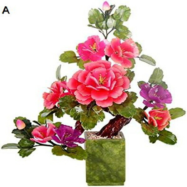 フェイクプラント/フェイクプラント 人工観葉植物 盆栽、牡丹の花のシミュレーション 鉢植えのフェイクプラントの装飾 絶妙な室内装飾工芸品 人工観葉植物