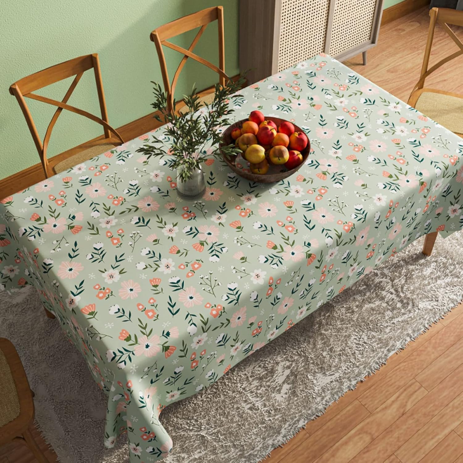 【25％OFF引き換え証】テーブルクロス さっと拭ける 花柄 ins風 防塵 速乾 拭き分かりやすい 夕御飯引っ敷き ホンブルグ帽 水洗いする 室内装飾 お座敷飾り付け 防傷 撥水処理 耐久 速見表引っ敷き 佇まい 分かりやすい 色合い 135*1 テーブルクロス-配膳用品・キッチンファブリック