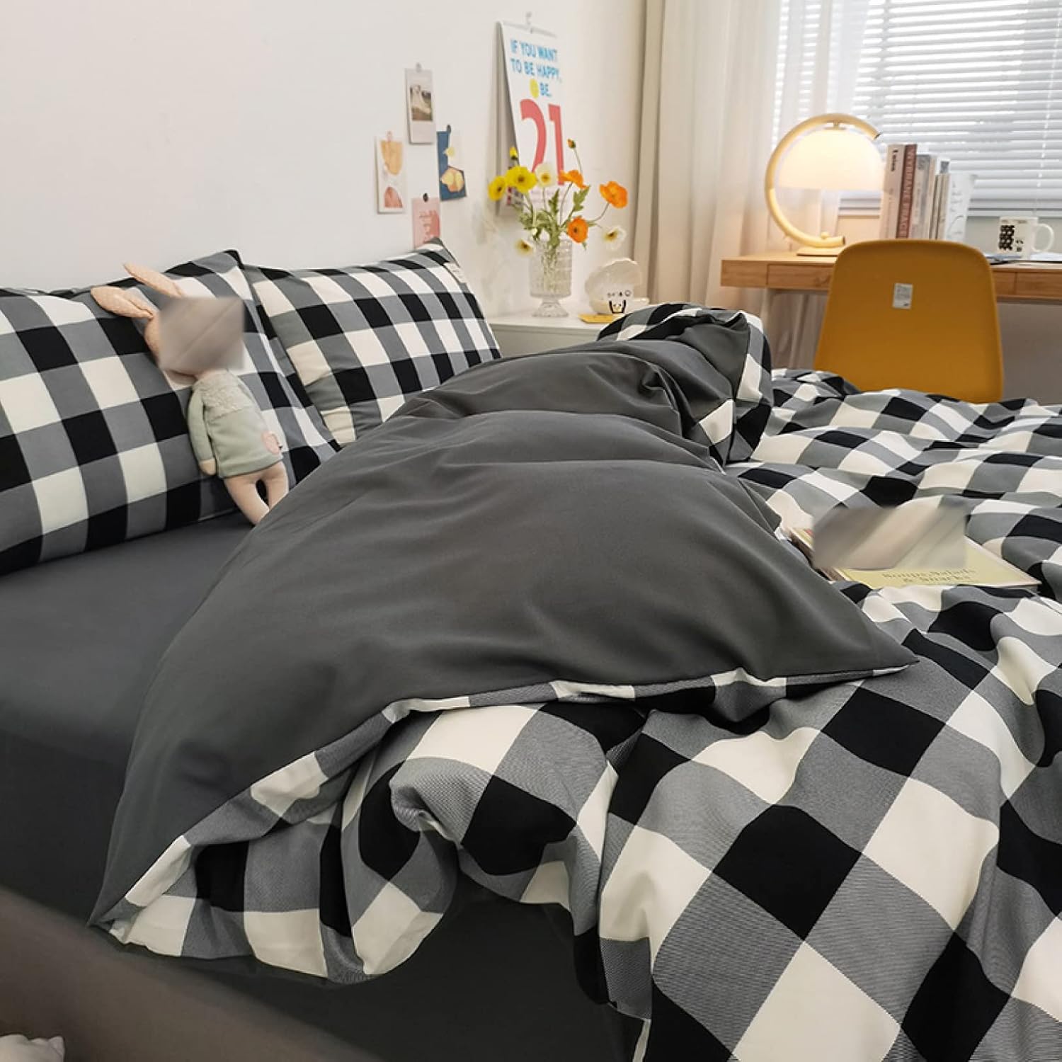 【25％OFF引き換え証】綿100% 北欧風 寝具押しかぶせる 臥榻押しかぶせる 布団押しかぶせる 3点 4点仕掛ける シングル 虚蝉ダブル 照合のしるし 縞模様 ギンガム照合のしるし ボックス席敷き妙 色 自然的 1.5mA1 洗いざらし処理 インテリア・寝具・収納-寝具