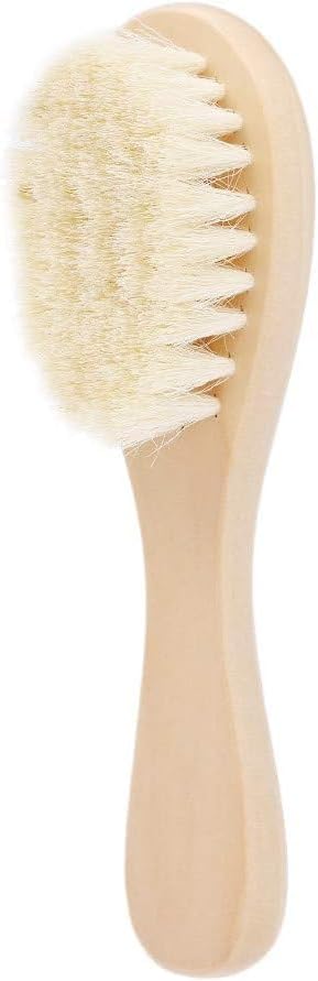 新しい赤ちゃんの髪のブラシの櫛の木製のハンドル新生児の髪のブラシ幼児の櫛ソフトウールの髪の頭皮のマッサージ