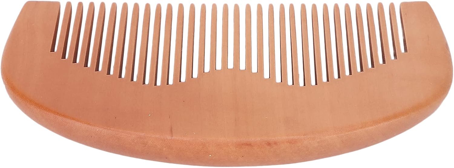 ひげの木の櫛、もつれを解く木製の櫛ポータブル滑り止め多機能濡れた髪の乾いた髪