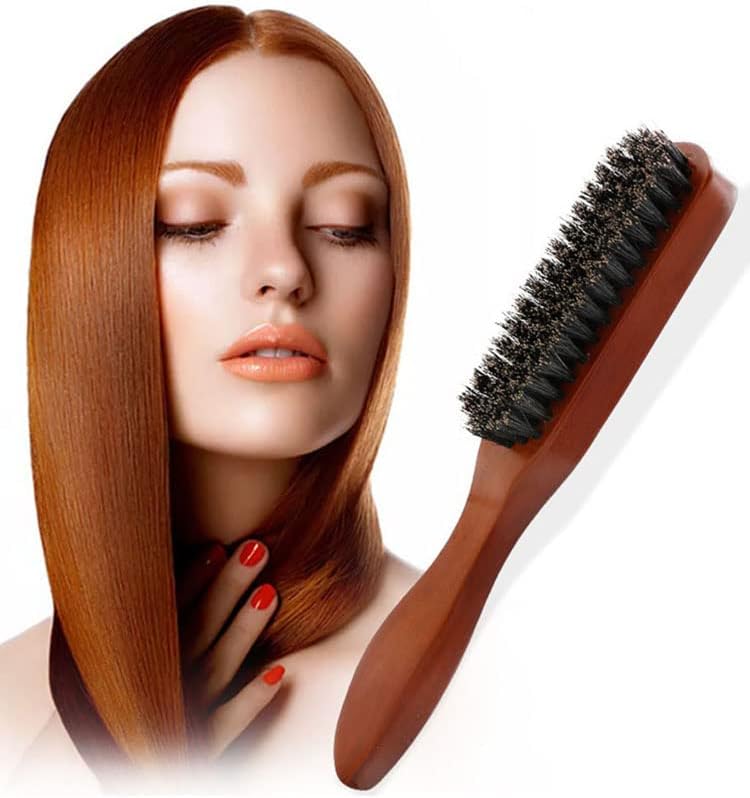 ヘアブラシ 豚毛 木製 ヘアケア 豚毛ヘアブラシ 木製櫛 コーム 猪毛くし 静電気防止 絡まない 美髪ケア 髪質改善 マッサージ 艶髪 男女兼用