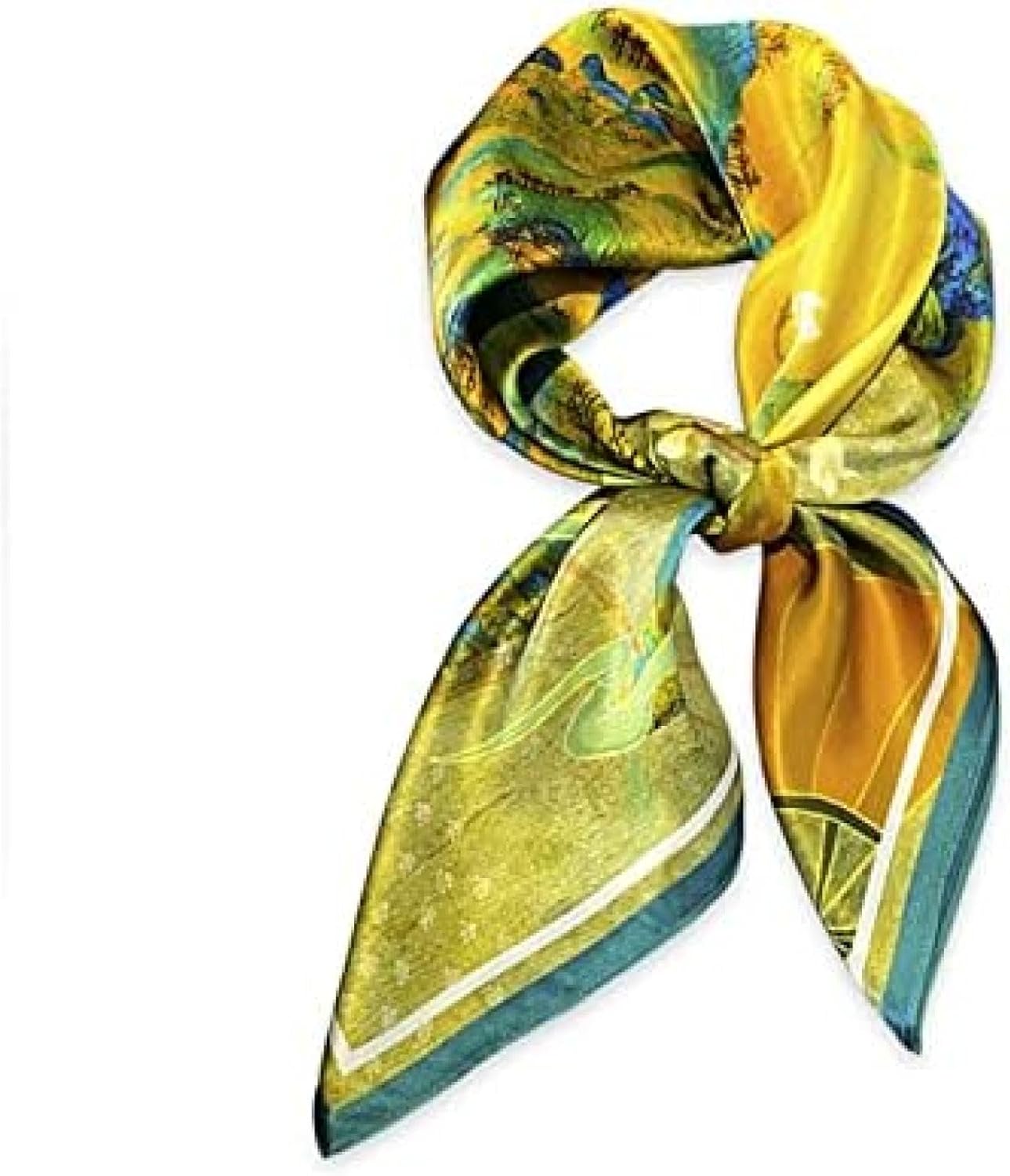 【全店通用25％OFFクーポン】シルクスカーフ レディース スクエアスカーフ 70&times;70cm カラフル 花柄 樹柄 軽量 サテン ハンカチ 正方形 ネックスカーフ 多機能 装飾 ネッカチーフ 頭飾り 髪の包帯 バンダナ｜大森麗萱