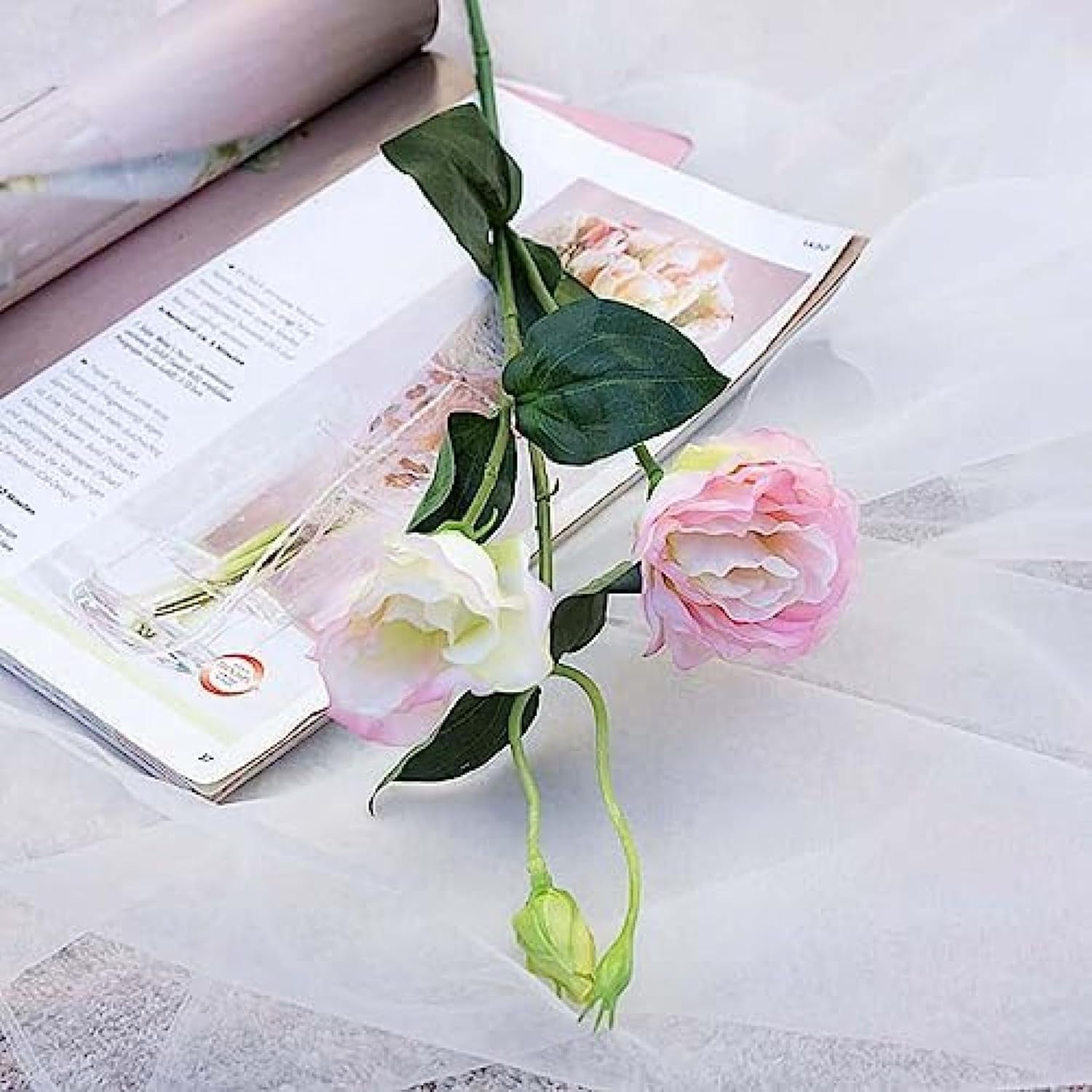 【全店通用25％OFFクーポン】6本 造花 花束 トルコ桔梗 グリーン フェイクフラワー インテリア 北欧風 アーティフィシャルフラワー リアル スタイリッシュ プレゼント かれない花 飾り 贈り物 母の日 開店祝い お礼｜大森麗萱 7,980円