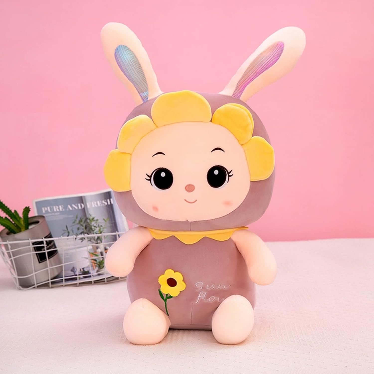 【今日このごろ押さえる、超買得30％OFFクーポン券、2度汐合い絶無】ぬいぐるみ 家兎 花 抱き枕 蜜蜂 手あそび 赤んぼう 可愛らしい うしろ帯 小学生 意中の女彼へ 祝する日 お生まれ落ちる日差し上げ物 卒祝賀会 はいり込む祝賀会 一緒になる祝賀会 おもしろ雑貨 座布団 30-75