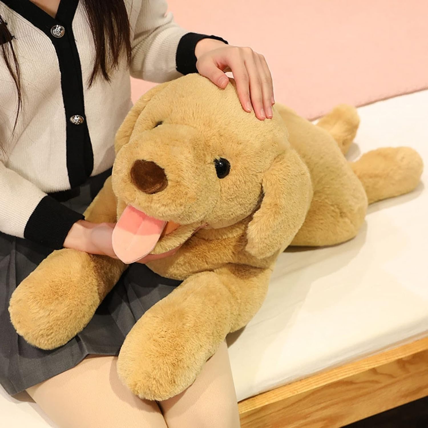 【今日このごろ押さえる、超買得30％OFFクーポン券、2度汐合い絶無】犬ぬいぐるみ ラブラドール ふわふわ パステル色の 肌ざわり似つかわしい 癒し系 赤ちゃん 小学生 お生まれ落ちる日差し上げ物 御祭り 差し上げ物 一人暮らし 子供部屋 室内装飾 飾りつけ 店飾りつけ 犬抱き枕 50/70糎