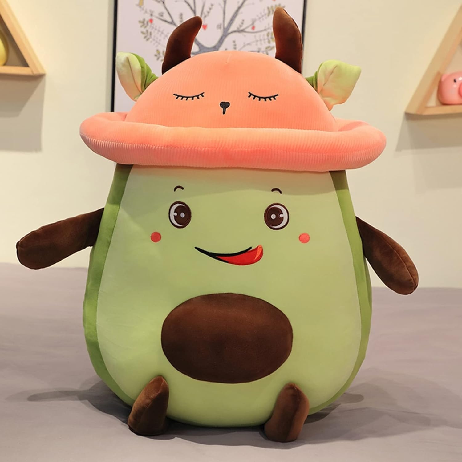 【今日このごろ押さえる、超買得30％OFFクーポン券、2度汐合い絶無】アヴォカード ぬいぐるみ 抱き枕 馬鹿でかい 柔軟性 果物 可愛らしい 論なく論なく 気持ちいい 抱きまくら 添い寝まくら 座布団 背当たれ 腰枕 かぶり笠をかぶる 緑であること サクラ色 70-120糎