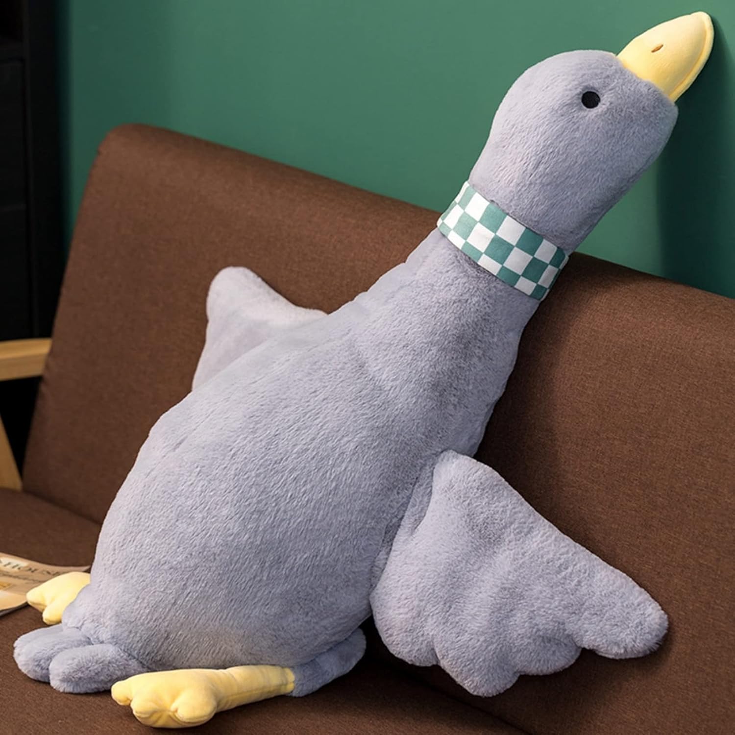 【今日このごろ押さえる、超買得30％OFFクーポン券、2度汐合い絶無】鵞鳥 ぬいぐるみ 薄墨色 白いこと 70/90糎 スーパソフト パステル色の 癒し系 添い寝まくら 座布団 背当たれ 腰枕 うつ伏せ座布団 お睡眠時間まくら 伸び伸びする 抱き枕