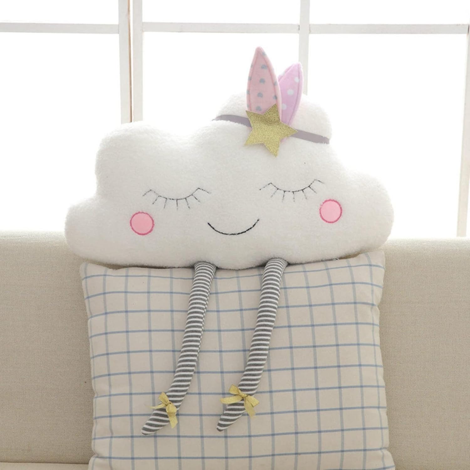 【全店通用25%OFFクーポン】おもちゃ 赤ちゃん 雲 抱き枕 かわいい ホワイト 癒し系 清潔 ベビー ベッド デコレーション インテリア 置物 店飾り お祝い 贈り物 誕生日 プレゼント 57x38cm 40x26cm|大森麗萱