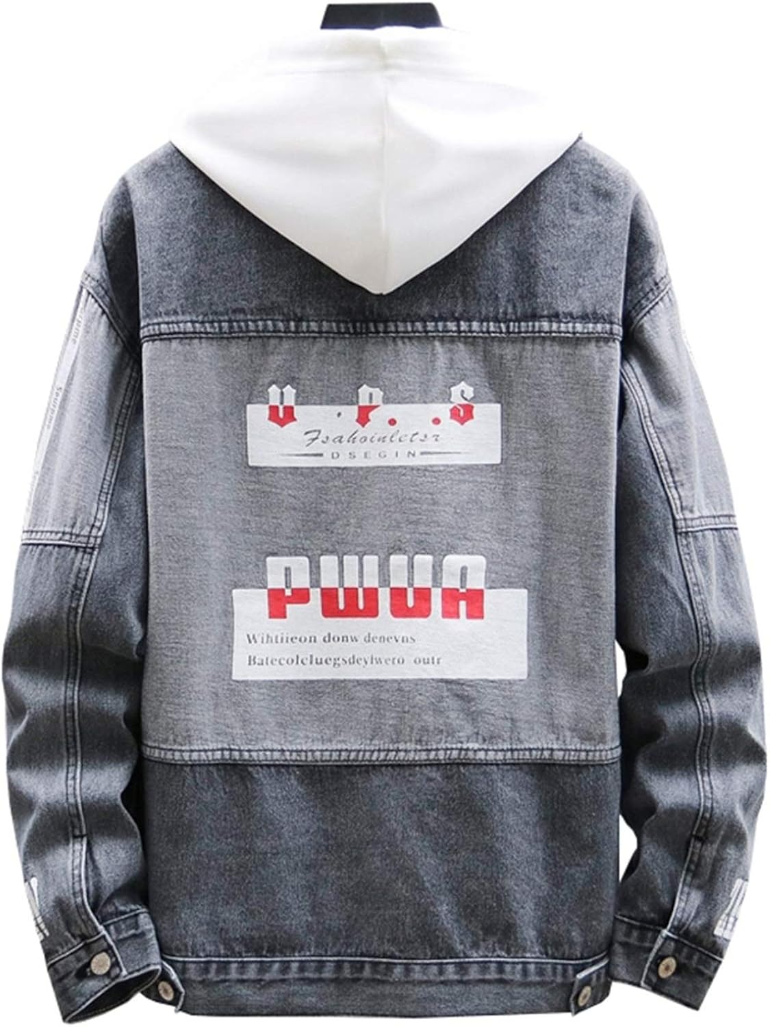 【全店通用25%OFFクーポン】デニムジャケット ジャン メンズ 春秋 防風 防寒 おしゃれ 英字柄 ジージャン 通勤 通学 お出かけ カッコイイ 合わせやすい 快適 ゆったり ストレッチ 大きいサイズ S-2XL ブルー/グ|大森麗萱