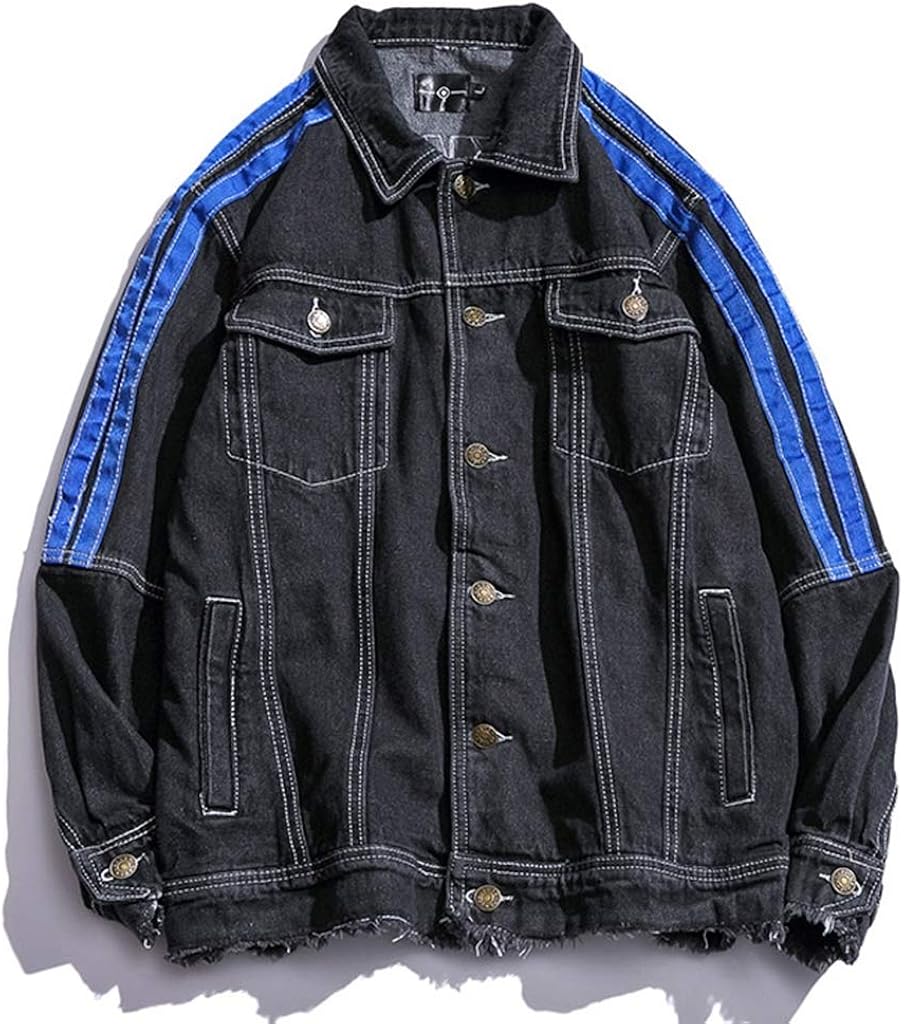 【全店通用25％OFFクーポン】デニムジャケット ジャン メンズ 春秋 大きいサイズ 長袖 テーラード ウォッシュ加工 ヴィンテージ風 おしゃれ カッコイイ 快適 通勤 通学 お出かけ 快適 防風 防寒 無地 ブラック ブルー｜大森麗萱