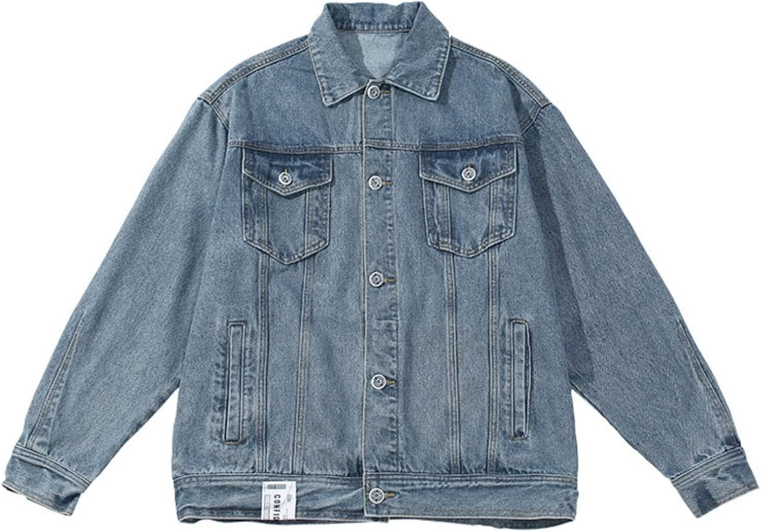 【全店通用25%OFFクーポン】デニムジャケット メンズ 春秋冬 綿 ジャン 長袖 折り襟 ゆったり ヴィンテージ風 カッコイイ カジュアル お出かけ アウター 快適 防寒 暖かい 厚手 無地|大森麗萱