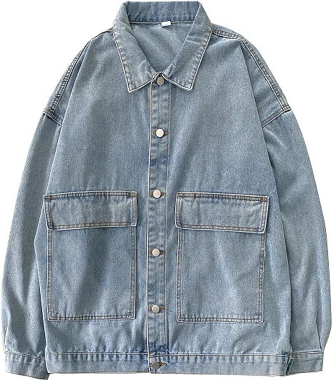 【今日このごろ押さえる、超買得30％OFFクーポン券、2度汐合い絶無】ジーンズ 上衣 メンズ レディース 烏兎 開襟 馬鹿でかい大きさ ジージャン 伸ばすこと ゆったり 防風 防寒 ジャン カッコイイ 合わせ分かりやすい お出かけ 通い 通学 日系 馬鹿でかい衣嚢 ブル