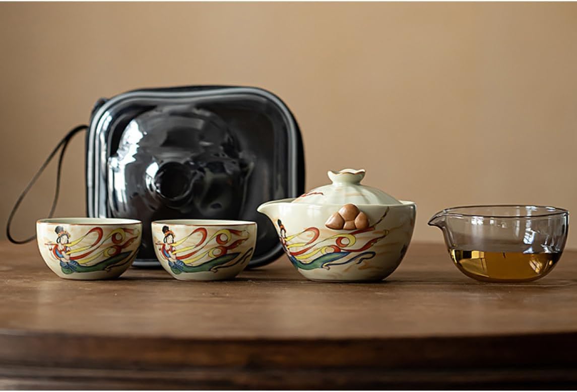 【25％OFFクーポン券】ティーセット 急須仕かける 湯呑仕かける SET1 中国茶器仕かける 番茶器仕かける 納める御徒面子付き添い人 色合い5 室内装飾 茶具仕かける ティーポット 紅茶優勝杯 茶器 旅するティーセットーカップ 分かりやすいな和 中国茶器-コーヒー・お茶用品-茶道具・湯呑・急須