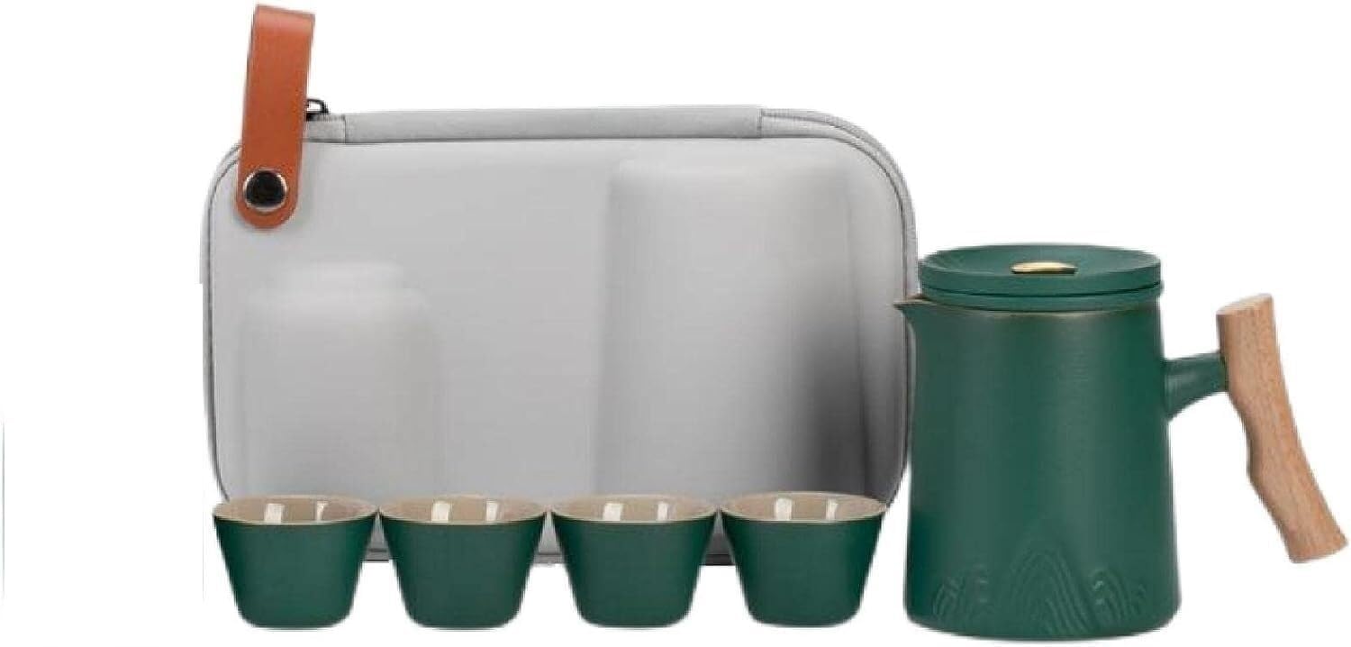 【全店通用25％OFFクーポン】茶器セット 急須 ティーカップ 湯呑セット 中国茶器セット 旅行ティーセット セット 急須セット 湯呑セット 茶器 茶皿 携帯用 旅行 収納バッグ付き 陶器 急須 のセラミ 茶器揃 ギフト カン｜大森麗萱