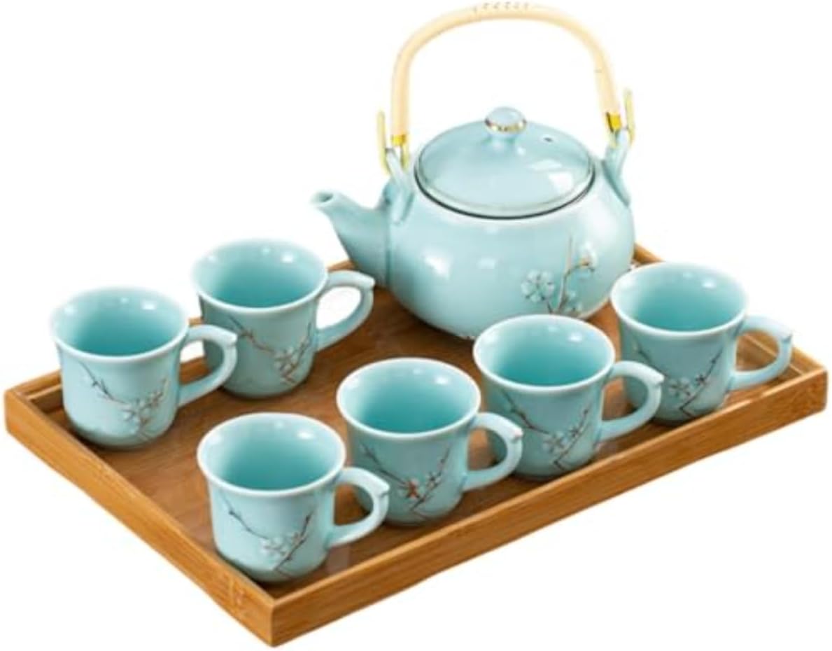 【25％OFFクーポン券】茶器仕かける 急須 湯呑仕かける マルチ ティーセット 茶具仕かける 茶器 茶皿 茶道 和風 古典派音楽瀬戸もの茶具 8点仕かける 差し上げ物 格好のいい (E) 茶道具・湯呑・急須-コーヒー・お茶用品-キッチン用品・食器・調理器具