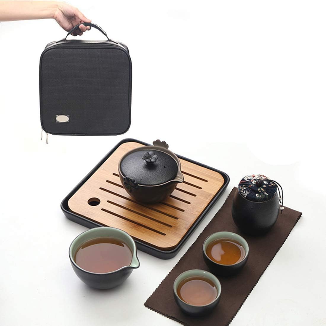 【25％OFFクーポン券】急須 湯呑仕かける マルチ ティーセット 茶具仕かける 茶器 茶皿 旅するティーセットーカップシンプルな和風 瀬戸もの ティーポット 中国茶器 茶器揃 1 pot 2 cups 中国茶器-茶道具・湯呑・急須-コーヒー・お茶用品