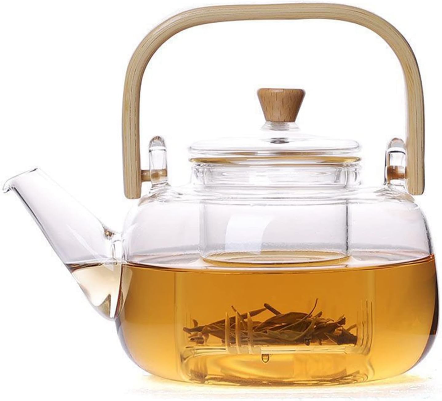 【25％OFFクーポン券】瑠璃ポット きゅうす 澄み切った 耐熱瑠璃 茶こし付き添い人 蓋付き添い人 竹製 ダブルウォールグラス ティーフォーツー 紅茶の葉ポット 保温保冷 格好のいい 大収容能力 直火可 屁っ放り両用 麦茶 花茶 お店用 紅茶寄り合い キッチン用品・食器・調理器具-中国茶器-茶道具・湯呑・急須