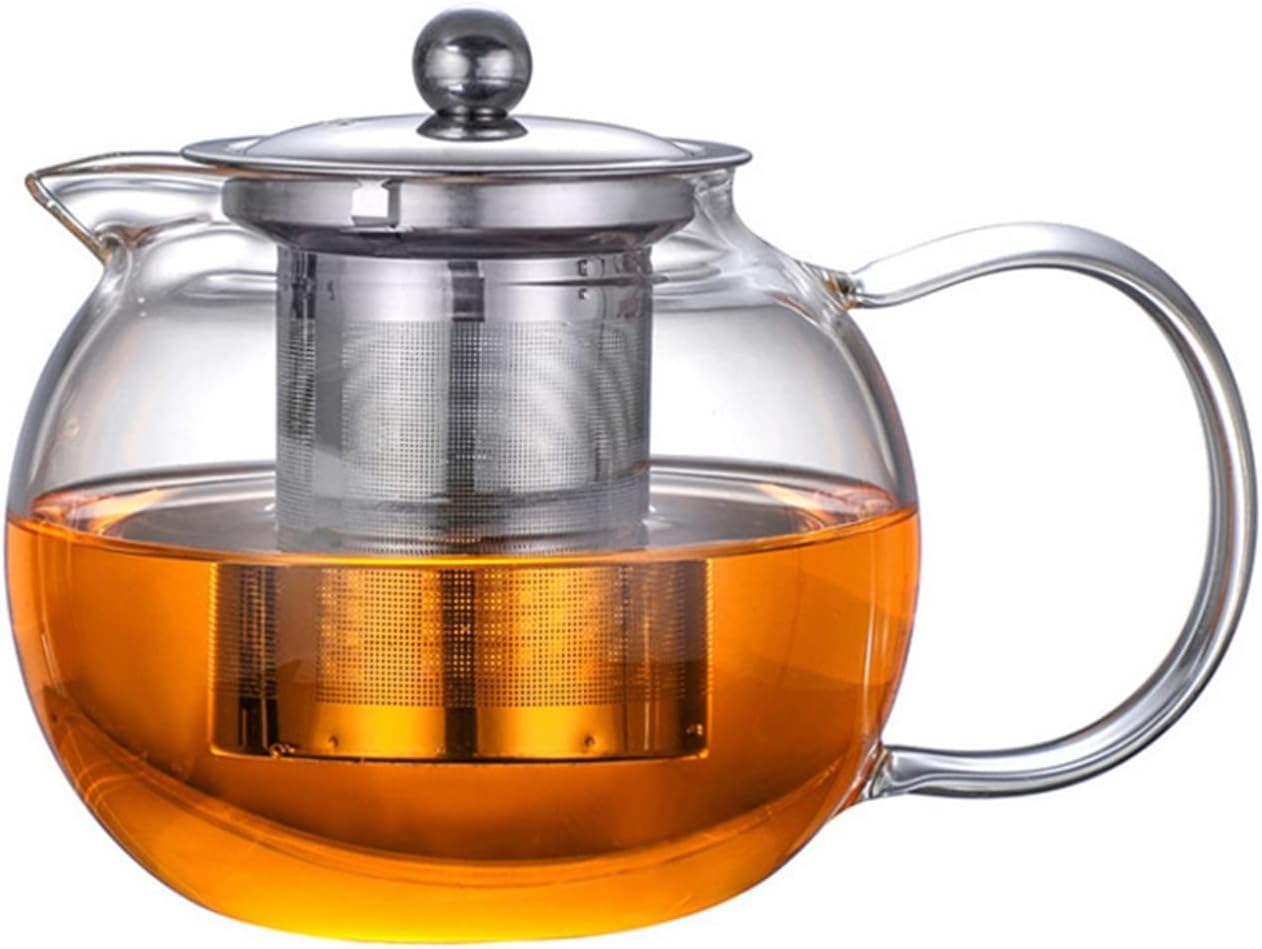 【25％OFFクーポン券】ホウケイ酸瑠璃 きゅうす ティーポット 澄み切った 茶こし 蓋付き添い人 ステンレス鋼 650ml-1300ml 水出し 保温保冷 せつ然たる 耐熱 大収容能力 紅茶の葉 フルーツ紅茶 お店用 紅茶寄り合い 直火可 屁っ放り 茶道具・湯呑・急須-コーヒー・お茶用品