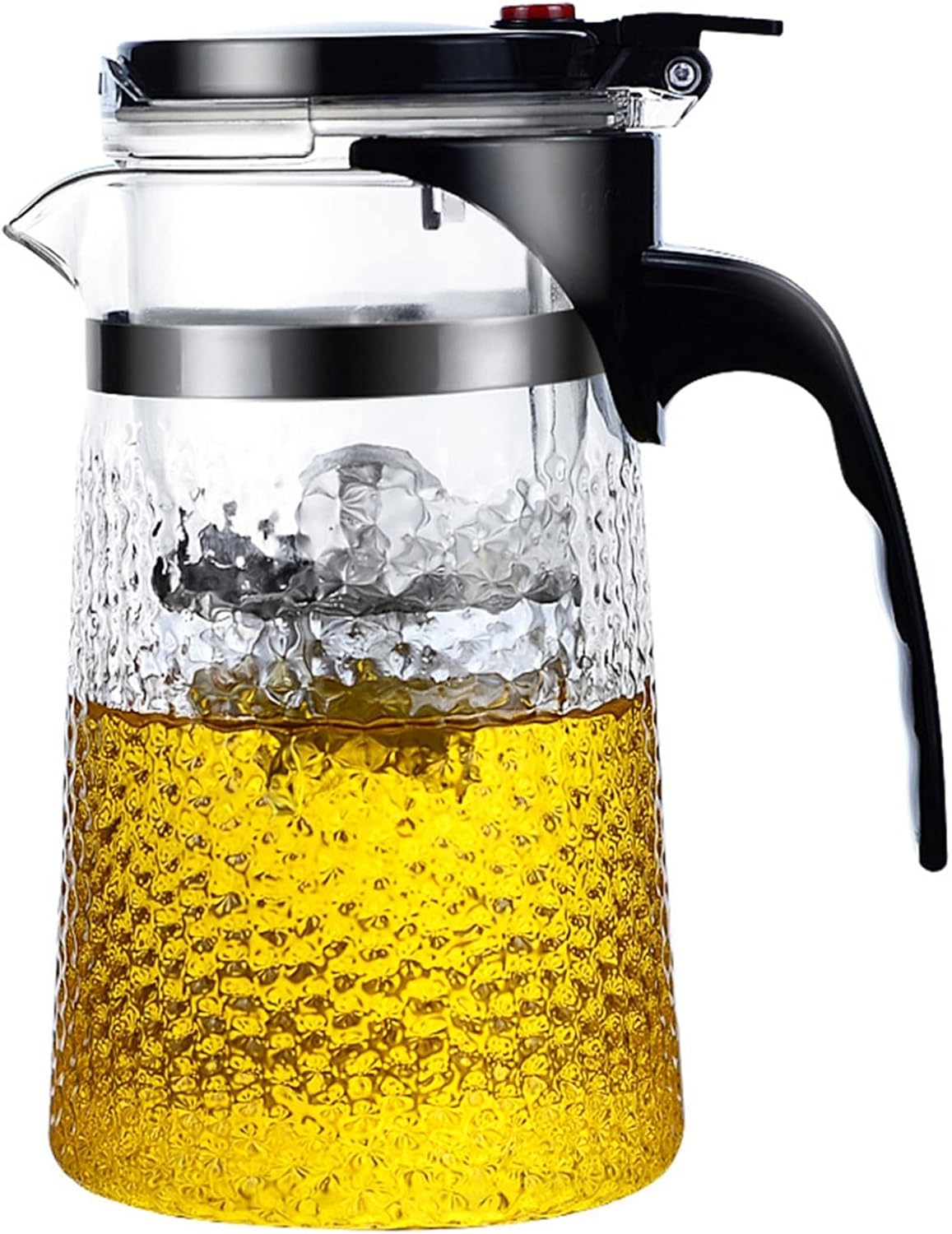 【25％OFFクーポン券】ティーポット 水さし 650ml 瑠璃 きゅうす ワンタッチ 澄み切った 直火可 屁っ放り 茶こし 蓋付き添い人 リーフティポット 保温 耐熱 大収容能力 麦茶 花茶 二分の一紅茶 お勤め用 飲食店 キッチン用品・食器・調理器具-中国茶器-茶道具・湯呑・急須