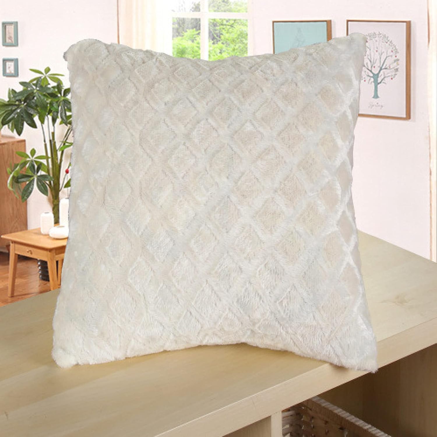 【全店通用25％OFFクーポン】クッションカバー 43&times;43cm 幾何学模様 装飾枕カバー ソファ背当て 椅子用 インテリア 部屋飾り 車用 プレゼント 雑貨 抱き枕カバー ベルベット 柔らかい 肌触り良い 2枚セット 座布団｜大森麗萱