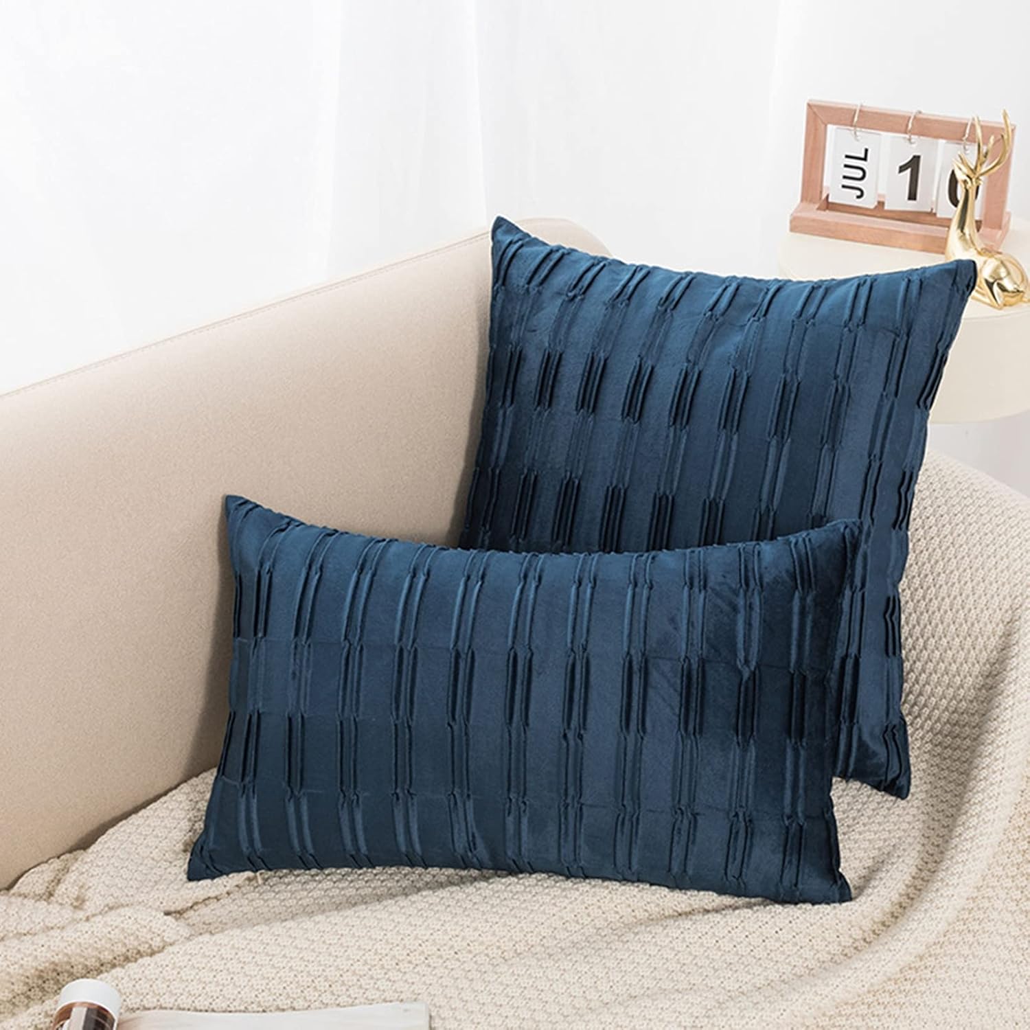 【全店通用25％OFFクーポン】クッションカバー 抱き枕カバー 2枚セット 無地 プリーツ 北欧 45&times;45cm/30&times;50cm 装飾枕カバー 座布団カバー 柔らかい 肌触り良い ソファ背当て ソファー用 車用 椅子用 インテ｜大森麗萱
