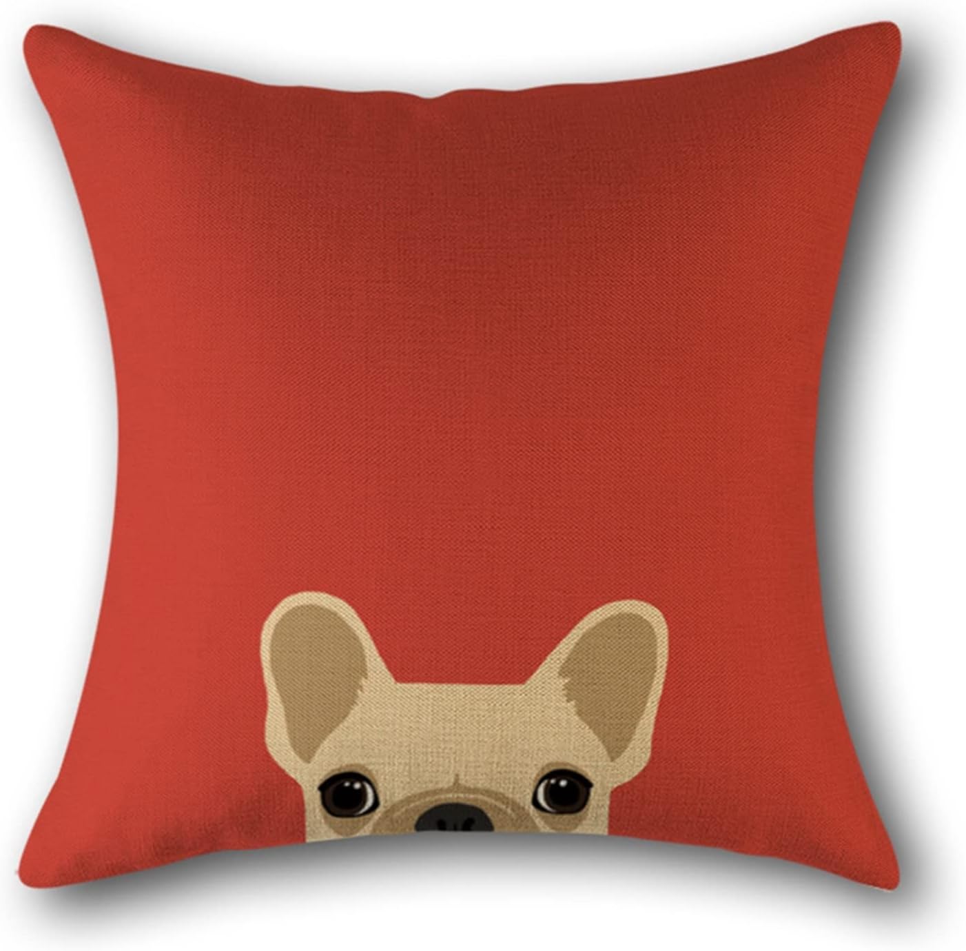 【25％OFFクーポン】クッションカバー 抱き枕カバー 1枚入り かわいい 犬柄 亜麻 柔らかい 肌触り良い 汚れ防止 ソファ背当て 椅子用 車用 部屋飾り インテリア 雑貨 装飾枕カバー 座布団カバー 45×45cm