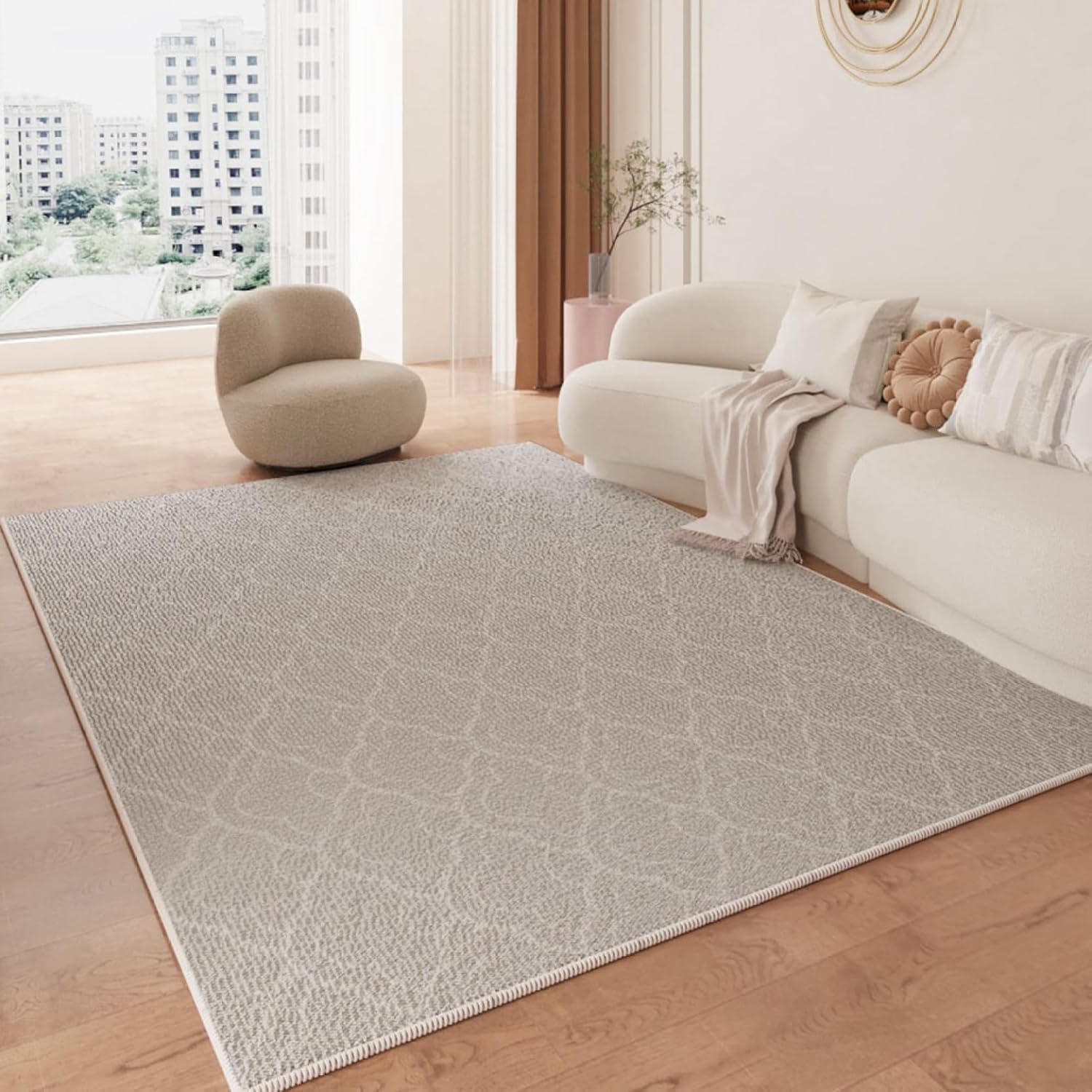 幾何柄 ラグマット 80x120cm カーペット すべり止め 耐摩耗性 丸洗い 踏み心地良い 床暖房対応 折り畳み 吸水 抗菌 防臭 防ダニ 絨毯 じゅうたん インテリア ホール ベッドルーム オール